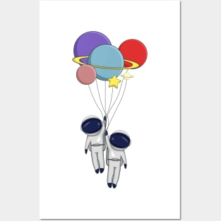 Balloon Astronaut Posters and Art